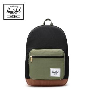 【Herschel】官方直營 後背包 16吋筆電包 書包 旅行包 25L Pop Quiz 黑棕(11405-06427-OS)