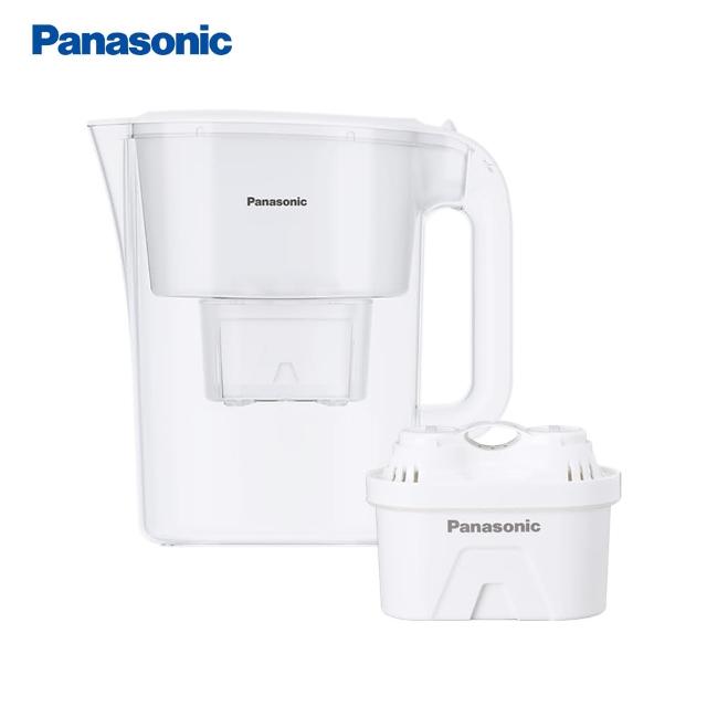 【Panasonic 國際牌】TK-CNP55-W3.5L雙口速淨濾水壺-白+濾芯*1