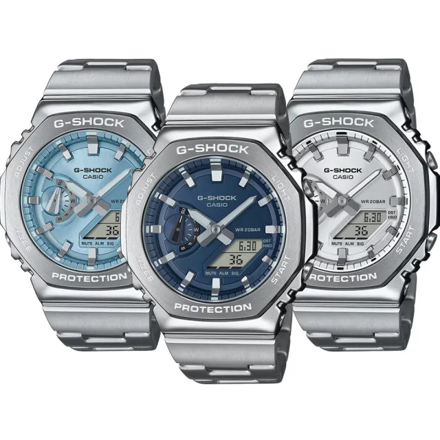 【CASIO 卡西歐】G-SHOCK GM-2110D系列八角雙顯電子錶手錶 送禮 禮物 推薦(多款任選一款)