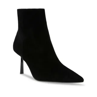 【steve madden】SABINE 麂皮尖頭細跟短靴(黑色)