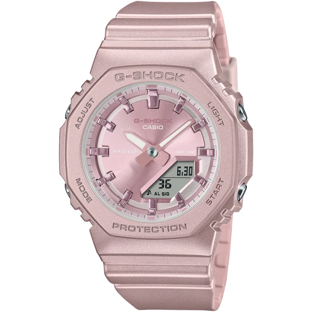 CASIO 卡西歐 G-SHOCK 粉彩金屬八角手錶 女錶(