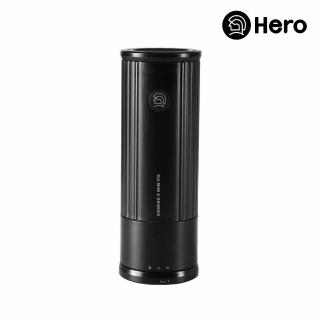 【HERO】小銳mini攜帶式電動磨豆機-黑色(伸縮粉倉/精密調節/雙軸承/六星不鏽鋼磨芯/磁吸上蓋/摩卡壺/露營)