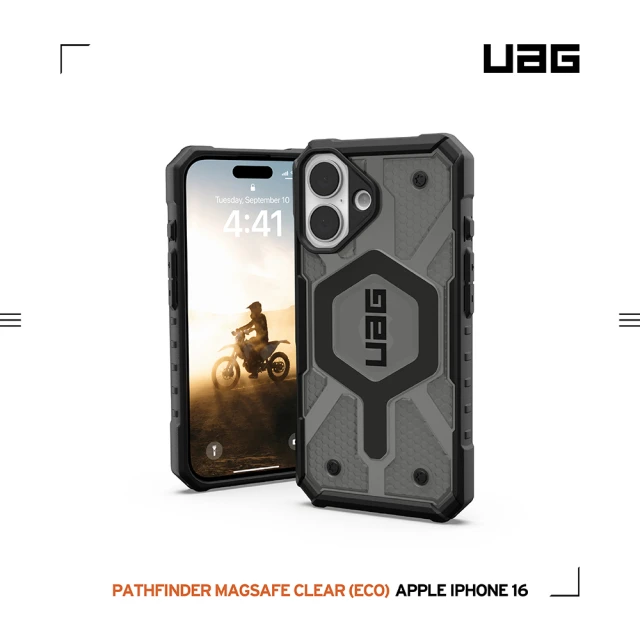 UAG iPhone 16 Plus 磁吸耐衝擊全透保護殼-