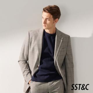 【SST&C】經典款淺灰威爾斯格紋修身西裝外套00012408002(新品上市)