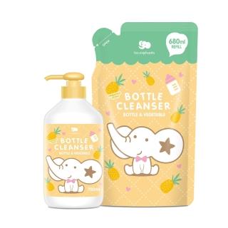 【麗嬰房】奶瓶蔬果酵素洗潔液1罐+1補充包(奶瓶玩具清潔/蔬果清潔)