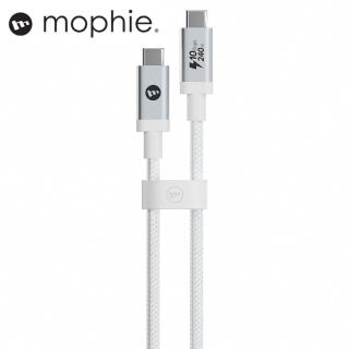 【mophie】USB-C to USB-C 3.2 編織數據線 1.5M 黑/白(Apple官方唯一推薦合作品牌)