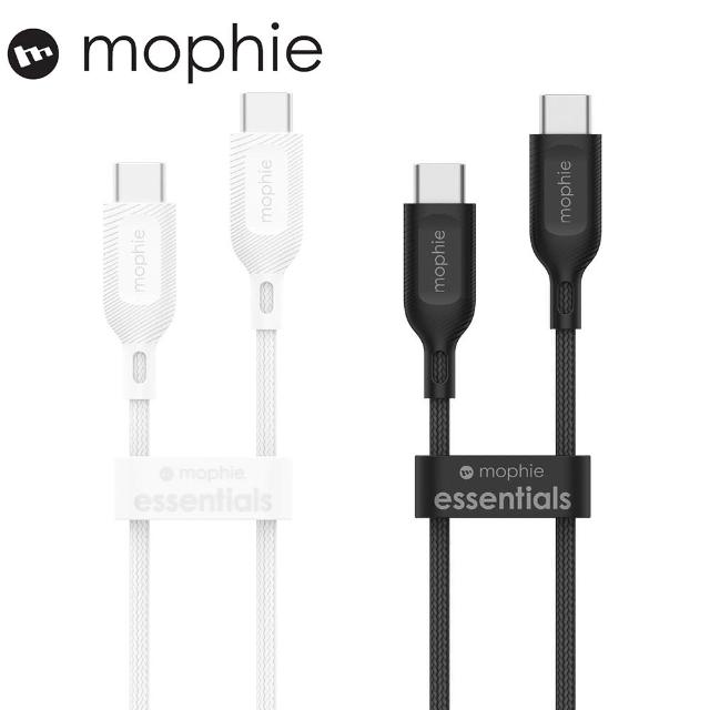 【mophie】essentials USB-C to USB-C 編織數據線 2M 黑/白