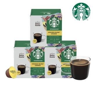 【NESCAFE Dolce Gusto】STARBUCKS 星巴克閑庭美式咖啡膠囊12顆x3盒(適用雀巢多趣酷思咖啡機)