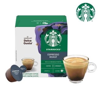 【NESCAFE Dolce Gusto】STARBUCKS 星巴克濃縮烘焙咖啡膠囊12顆/盒(適用雀巢多趣酷思咖啡機)