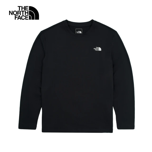 The North Face 北面男款黑色吸濕排汗防曬長袖上衣｜89ZYJK3