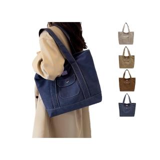 【SPRING】日式簡約復古大容量帆布肩揹包-多色(天然系復古帆布肩揹包)