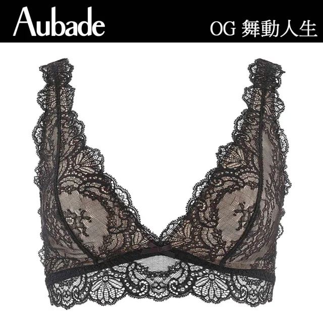 【Aubade】舞動人生無鋼圈蕾絲內衣 性感內衣 法國進口 女內衣(OG-黑)