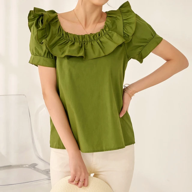 R.NETS 雅芮絲-質感暖絲絨鎖溫圓領上衣-黑(中大尺碼/