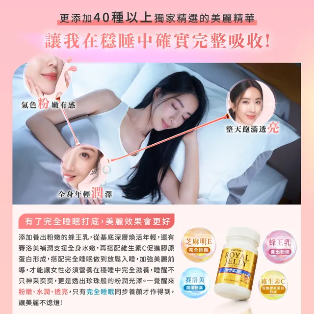 【Suntory 三得利官方直營】蜂王乳+芝麻明E 120錠x3罐組(蜂王乳、賽洛美、芝麻明、維生素E、芝麻素)