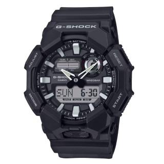 【CASIO 卡西歐】G-SHOCK 十年電力 經典黑 雙顯示系列 GA-010-1A 51.9mm