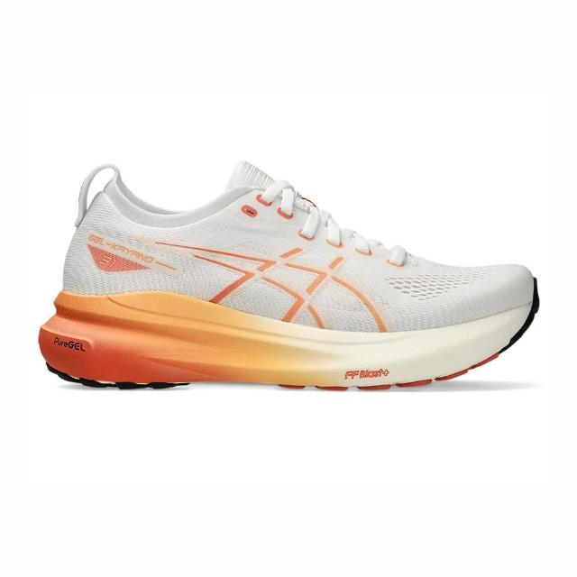 【asics 亞瑟士】Gel-kayano 31 女 慢跑鞋 運動 路跑 穩定 舒適 緩震 白 橘(1012B670-100)