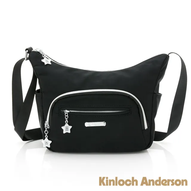 【Kinloch Anderson】城市酷玩 船型拉鍊斜側包(都會黑)