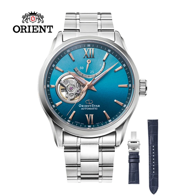 ORIENT 東方錶 ORIENT STAR東方之星 OPEN HEART系列 鏤空機械錶 全球限量款 藍色 -39.3 mm(RE-AT0017L)