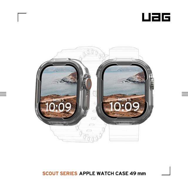 【UAG】Apple Watch Ultra/Ultra 2（49mm）耐衝擊保護殼V2-透明(手錶保護殼、 Ultra錶殼)