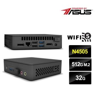 【ASUS 華碩】NUC平台雙核{左將軍U02B} 迷你電腦(N4505/32G/512GB M.2)