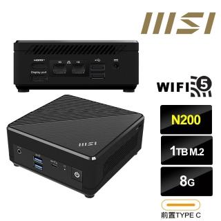 【MSI 微星】CubiN 四核心{大鴻臚U25C} 迷你電腦(N200/8G/1TB M.2 SSD)