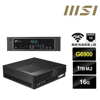 【MSI 微星】雙核{大鴻臚U2AC} 迷你電腦(G6900/16G/1TB M.2 SSD)