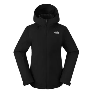 【The North Face 官方旗艦】北面女款黑色DryVent防水透氣羽絨內裡三合一外套｜8DMSKX7