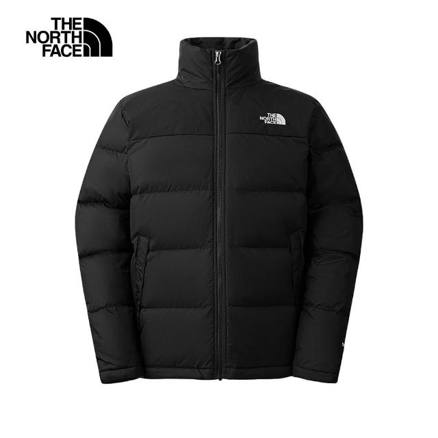 【The North Face 官方旗艦】北面男款黑色DWR防潑水保暖立領羽絨外套｜88R54H0(550蓬鬆度)