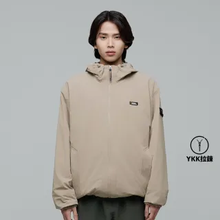 【國家地理服飾官方旗艦】男女同款 ARCHELON 平織全開拉鍊長袖連帽外套 - 沙棕色(輕盈高彈性)