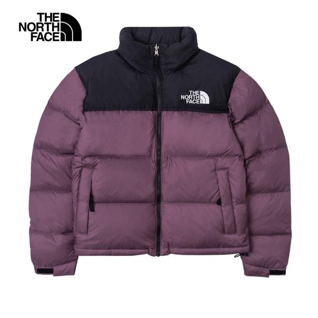 【The North Face 官方旗艦】經典1996-北面女款紫色DWR防潑水羽絨外套｜3XEO53I(700蓬鬆度)