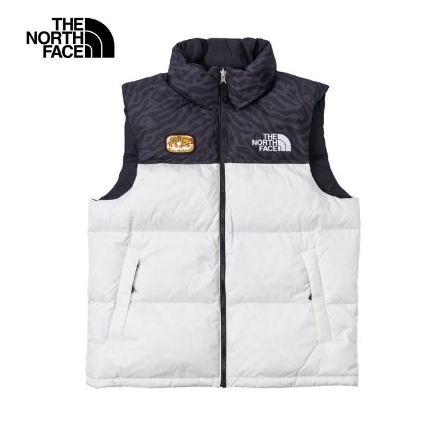 【The North Face 官方旗艦】經典1996-北面男款白色DWR防潑水羽絨背心｜3JQQ5IX(700蓬鬆度)