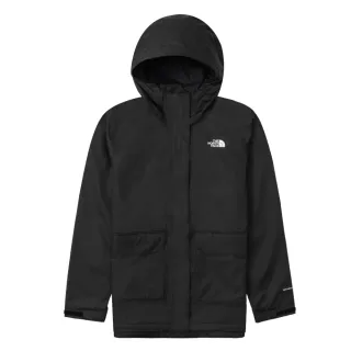 【The North Face 官方旗艦】北面女款黑色DryVent防水透氣連帽衝鋒衣｜88RSJK3(外套)
