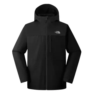 【The North Face 官方旗艦】北面男款黑色DryVent防水透氣抓絨內裡三合一外套｜8DMKJK3