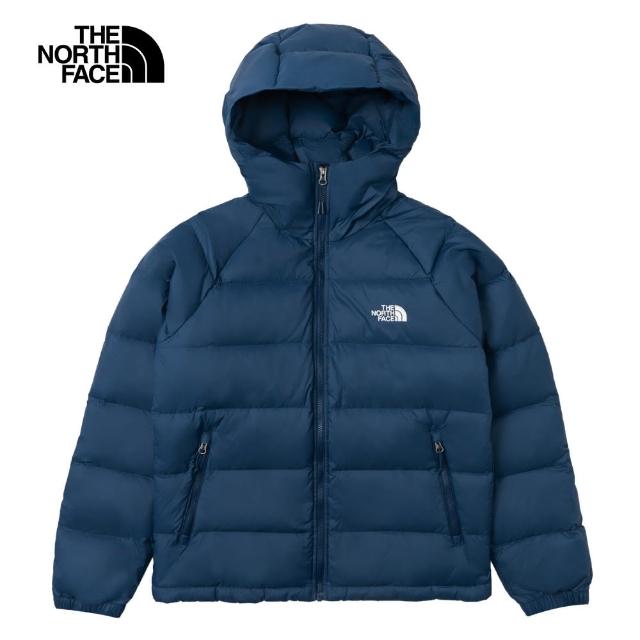 【The North Face 官方旗艦】北面男款藍色DWR防潑水保暖羽絨外套｜7W7G1NO(600蓬鬆度)