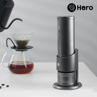 【zeroHero】小銳便攜電動磨豆機-黑色(鋁合金機身/上調節刻度/雙軸設計/六星不鏽鋼磨芯)