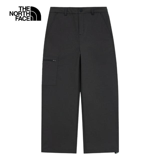 【The North Face 官方旗艦】北面女款黑色DWR防潑水可調節縮口長褲｜83UXJK3