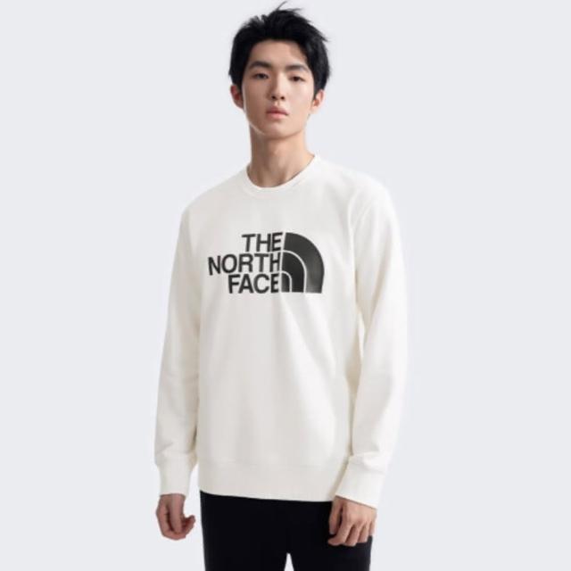 【The North Face】北臉 長袖上衣 男款 大學T 運動 M TNF FOUNDATION RLX CREW 米白 NF0A8AT7QLI