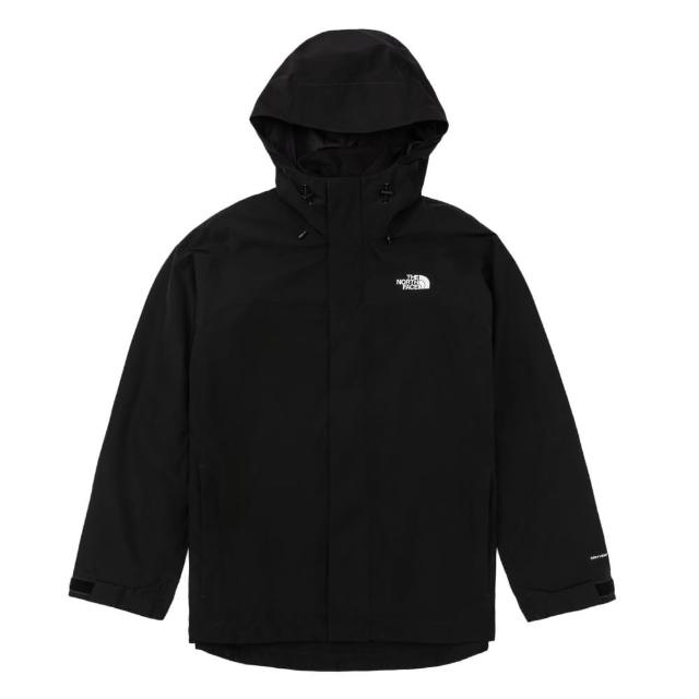 【The North Face】北臉 外套 男款 運動連帽外套 衝鋒衣 三合一 防潑水 保暖 黑 NF0A89ZPJK3