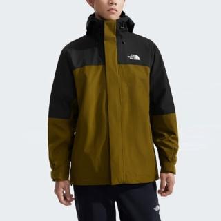 【The North Face】北臉 外套 男款 運動連帽外套 衝鋒衣 三合一 防潑水 保暖 黑綠 NF0A89ZP5HO