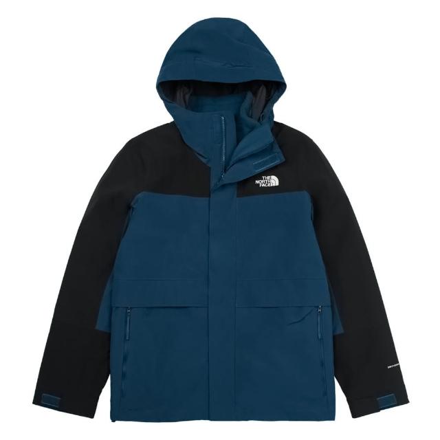 【The North Face】北臉 外套 男款 運動連帽外套 保暖 三合一 防潑水 黑藍 NF0A89YX7OW