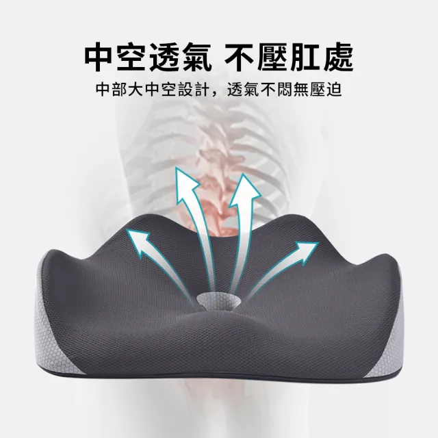 【YUNMI】記憶棉坐墊 立體美臀坐墊 痔瘡坐墊 減壓椅墊 孕婦座墊 辦公室椅背墊 汽車坐墊(居家/辦公)