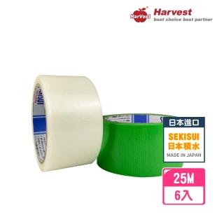 【SEKISUI】日本積水 養生膠帶 NO.730 5cm*25M-6入(易手撕/不殘膠/建材固定/打包膠帶)