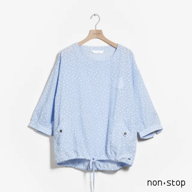 【non-stop】清新愛心七分袖襯衫-1色