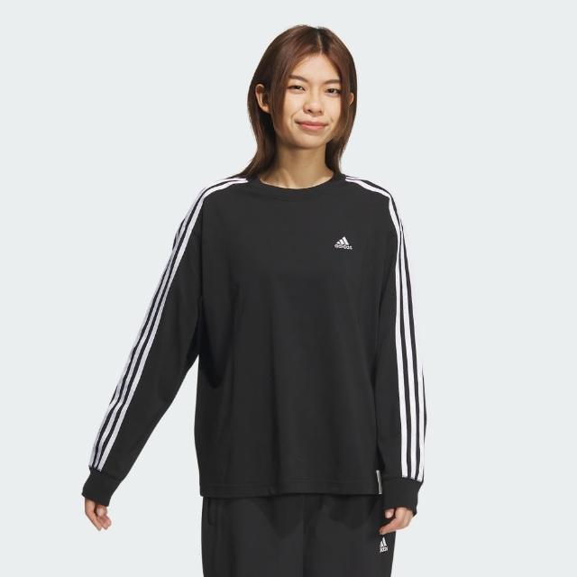 【adidas 愛迪達】ESSENTIALS + 長袖上衣 女 JF1388