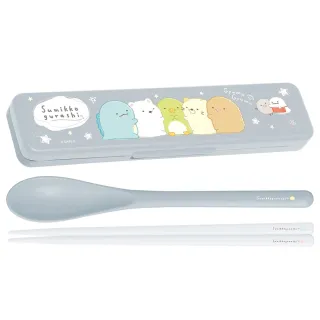 【San-X】日本製 角落生物 環保餐具兩件組 附收納盒 18cm 角落小夥伴 夾娃娃機(餐具雜貨)