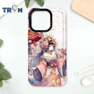 【TRON】iPhone 16/16 PLUS/16 PRO/16 Pro Max 美麗的和服少女系列 防摔太空殼 透白款 軟硬殼 手機殼