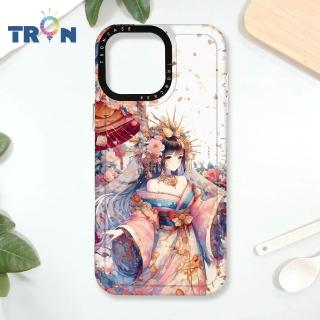 【TRON】iPhone 16/16 PLUS/16 PRO/16 Pro Max 美麗的和服少女系列 防摔太空殼 透黑款 軟硬殼 手機殼