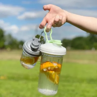 【美國WildJar組合】reCAP x WildJar 隨行玻璃梅森罐/飲料杯/儲物罐/米罐(寬口徑)