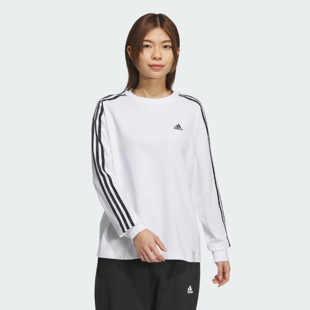 【adidas 愛迪達】ESSENTIALS + 長袖上衣 女 JF1390