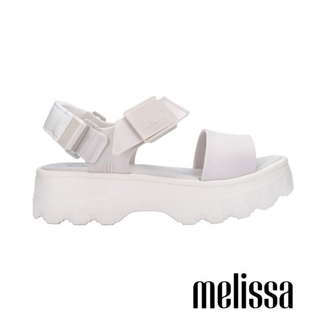 【Melissa】寬帶鋸齒厚底涼鞋(白色)